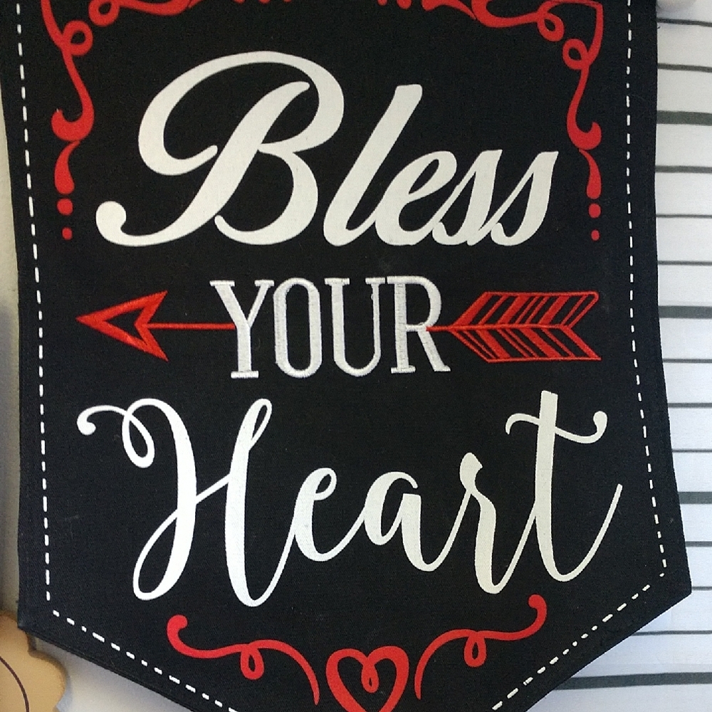 Bless Your Heart Wall Decor - Black and Red